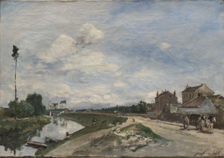 The Seine at Bas-Meudon, 1865. Johan Barthold Jongkind (Dutch, 1819-1891). Oil on fabric; framed: