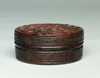 Incense Box (Kogo) with Camellia Design, 1500s. Japan, Muromachi Period (1392-1573). Carved wood
