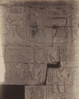 Deir el-Medineh, Sacred Barge, c. 1870s - 1880. Antonio Beato (British, c. 1825-1903). Albumen