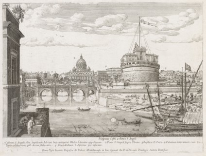 St. Angelo from "Prospectus Locurum Urbis Romae Insign[ium], 1666. Lievin Cruyl (Flemish, c. 1640-c