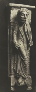 Plaster Cast of Romanesque Sculpture, c. 1854. Unidentified Photographer. Salted paper print from