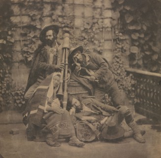 Untitled (Pifferari), c. 1851-1855. Unidentified Photographer. Salted paper print from wet