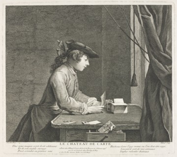 House of Cards. Pierre Filloeuil (French, 1696-aft 1734), after Jean-Siméon Chardin (French,