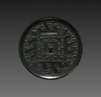 Mirror with Four T's, 300s BC. China, Warring States period (475-221 BC). Bronze; diameter: 10.4 cm