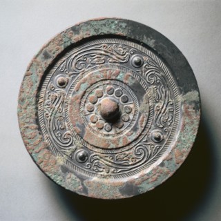 Mirror with Four Nipples, Quasi-Dragons, and Birds, late 3rd Century BC - early 1st Century. China,