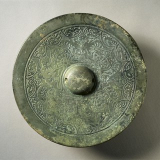 Mirror with Quatrefoil, Paired Phoenixes, and Auspicious Animals, early 3rd -early 4th century.