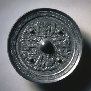 Mirror with Deities and Kings, 2nd century. China, Eastern Han dynasty (25-220). Bronze; diameter: