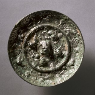 Animal-and-Grape Mirror, early 7th Century- early 10th Century. China, Tang dynasty (618-907).