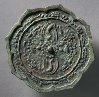 Octafoil Mirror with Avian and Floral Motifs, early to mid 10th Century. China, Five dynasties