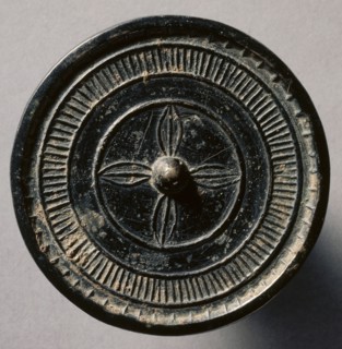 Mirror with Four Leaves, 1100s-1200s. Eastern Anatolia or Northern Mesopotamia, 12th-13th century.
