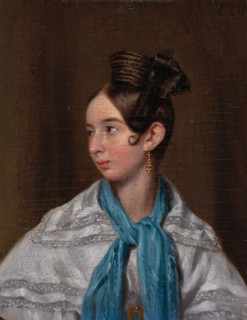 Elisa Pearson Playter, c. 1837. Pieter Christoffel Wonder (Dutch, 1780-1852). Oil on wood panel;