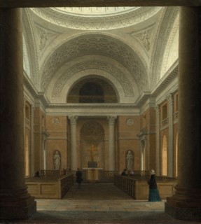 The Slotskirken of Christiansborg, Copenhagen, c. 1850s. Heinrich Hansen (Danish, 1821-1890). Oil