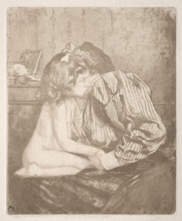 Confidences, from A New Sentimental Education, 1901. Charles Maurin (French, 1856-1914). Softground