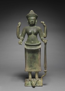 Durga as the Slayer of the Buffalo Demon, 900s. Cambodia, Koh Ker, 10th century. Bronze; overall: