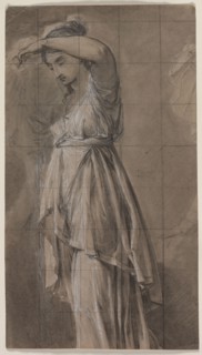 Study for Penelope, c. 1806. Anicet Charles Gabriel Lemonnier (French, 1743-1824). Black chalk