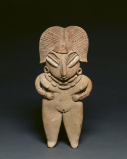 Female Figurine, c. 400-100 BC. Mexico, Chupicuaro, Guanajuanto. Earthenware with pigments;
