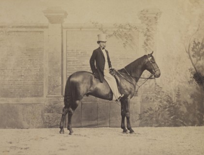 Man on a Horse, c. 1860s. Nadar (French, 1820-1910). Albumen print from wet collodion negative;