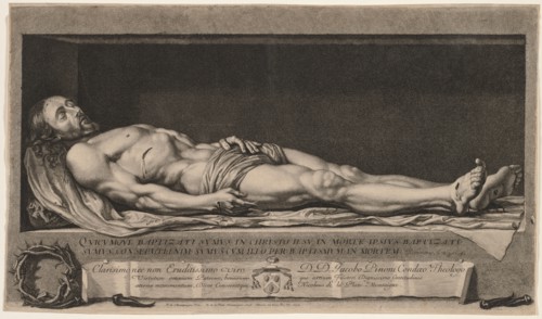 The Body of Christ in the Sepulchre, 1654. Nicolas de Platte-Montagne (French, 1631-1706), after