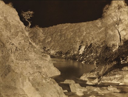 River Landscape, Scotland, c. 1858. Captain Horatio Ross (British, 1801-1886). Waxed paper