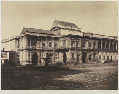 Townhall, Seville, 1853. Vicomte Joseph Vigier (French, 1821-1862). Salted paper print, waxed, from