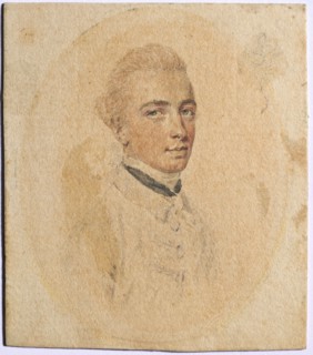 Portrait of a Man, c. 1775. John I Smart (British, 1741-1811). Gray, red, and purple wash and