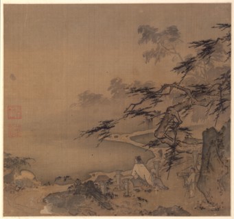 Watching the Deer by a Pine Shaded Stream, 1127-1279. Ma Yuan (Chinese, c. 1150-after 1255). Album