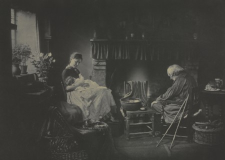 Dawn and Sunset, 1885. Henry Peach Robinson (British, 1830-1901). Platinum print from glass