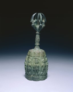 Buddhist Ritual Bell, 1300s. Korea, Goryeo period (918-1392). Bronze; with incised designs;