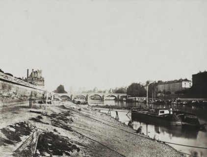 View from the Pont de la Concorde, 1852. Charles Henri Plaut (French). Fonteny salt print from wet