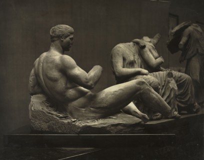 Sculptures from the Parthenon, British Museum, c. 1870s. Adolphe Braun (French, 1812-1877). Carbon