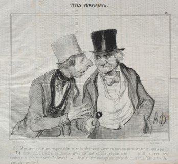 published in le Figaro (no du 29 mai 1840): Types Parisiens, plate 26: Yes, Sir, your respectable