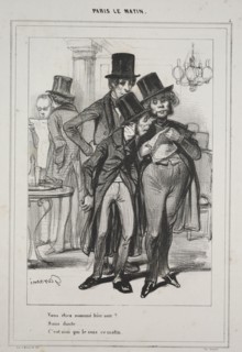 "Vous étiez nommé hier soir?...," from the series Paris Le Matin, 1839. Paul Gavarni (French,