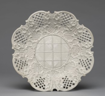 Plate, c. 1760. Staffordshire Factory (British). Stoneware, salt-glaze; diameter: 30.5 cm (12 in.);