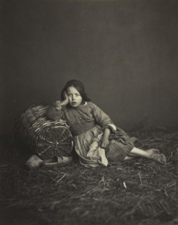 Study of a Young Peasant Girl, c. 1860. Unidentified Photographer. Albumen print from wet collodion