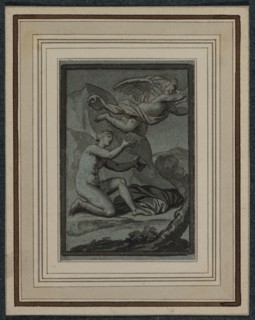 Mythological Scene, 1600s?. Louis Cheron (French, 1660-1713). Pen and brown ink and brush and gray