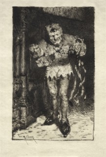 The Jester, c. 1890. William Merritt Chase (American, 1849-1916). Etching and drypoint; sheet: 23.5
