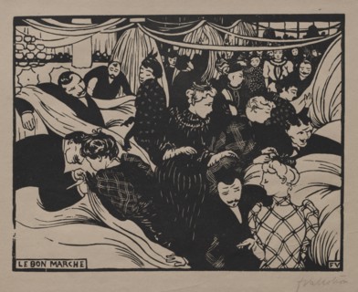Bon Marché, 1893. Félix Vallotton (French, 1865-1925). Woodcut; sheet: 26.2 x 33.7 cm (10 5/16 x 13