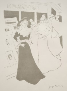 Sagot's Gallery, 1898. Georges Alfred Bottini (French, 1874-1907). Color separation proof in gray;