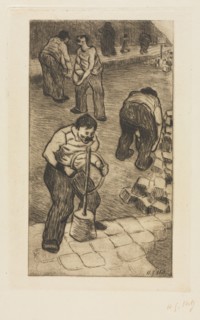 The Street Pavers, 1894. Henri Gabriel Ibels (French, 1867-1936). Etching