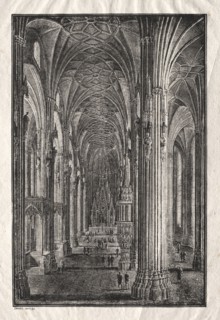 Interior of St. Stephen's Cathedral in Vienna, c. 1810. Karl Friedrich Schinkel (German, 1781-1841)