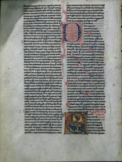 Leaf from a Bible: Initial E: Entwined Lions and Serpents (1 of 2 Excised Leaves), c. 1225-50.