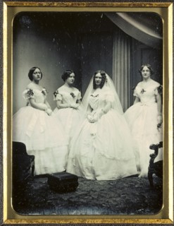 A Bride and Her Bridesmaids, 1851 or later. Josiah Johnson Hawes (American, 1808-1901), Albert