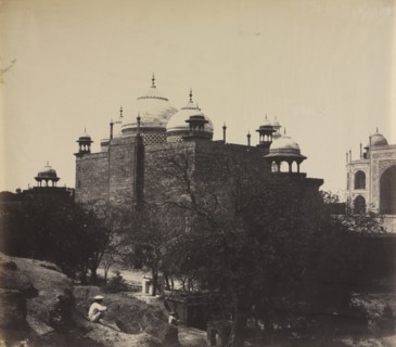 Taj Mahal, Back View of the Rest-House, with Figure, c. 1858-1862. John Murray (British, 1809-1898)