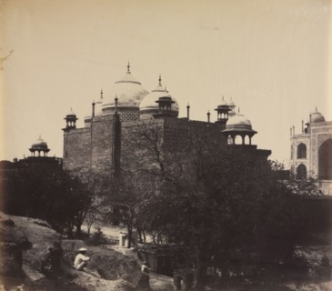 Taj Mahal, Back View of the Rest-House, with Figure, c. 1858-1862. John Murray (British, 1809-1898)