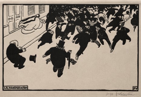 The Protest, 1893. Félix Vallotton (French, 1865-1925). Woodcut; sheet: 22.9 x 33.5 cm (9 x 13 3/16