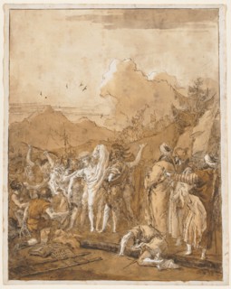 The Disrobing of Christ, c. 1785-1790. Giovanni Domenico Tiepolo (Italian, 1727-1804). Pen and
