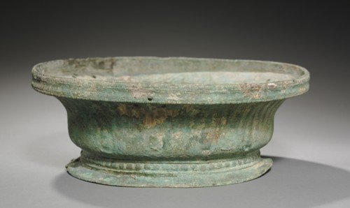 Bronze Volute Krater Base, late 6th Century BC. Greece, Laconia, late 6th Century BC. Bronze;
