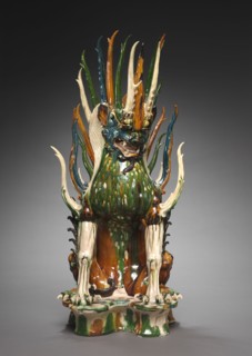 Tomb Guardians, early 700s. China, probably Shaanxi province, Xi'an, Tang dynasty (618-907). Glazed