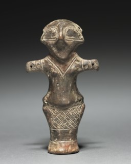 Vinca Idol, 4th millennium BC. Serbia, Vinça culture, Neolithic Era. Fired clay with paint;