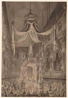 Funeral for Marie-Thérèse of Spain, Dauphine of France, in the Church of Nôtre Dame, Paris, on